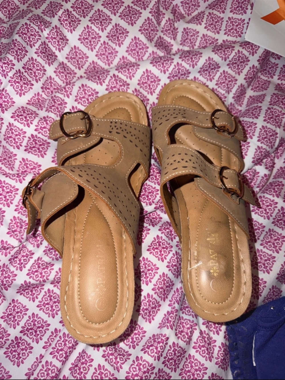 Comfort Slide Sandals in Taupe - Women